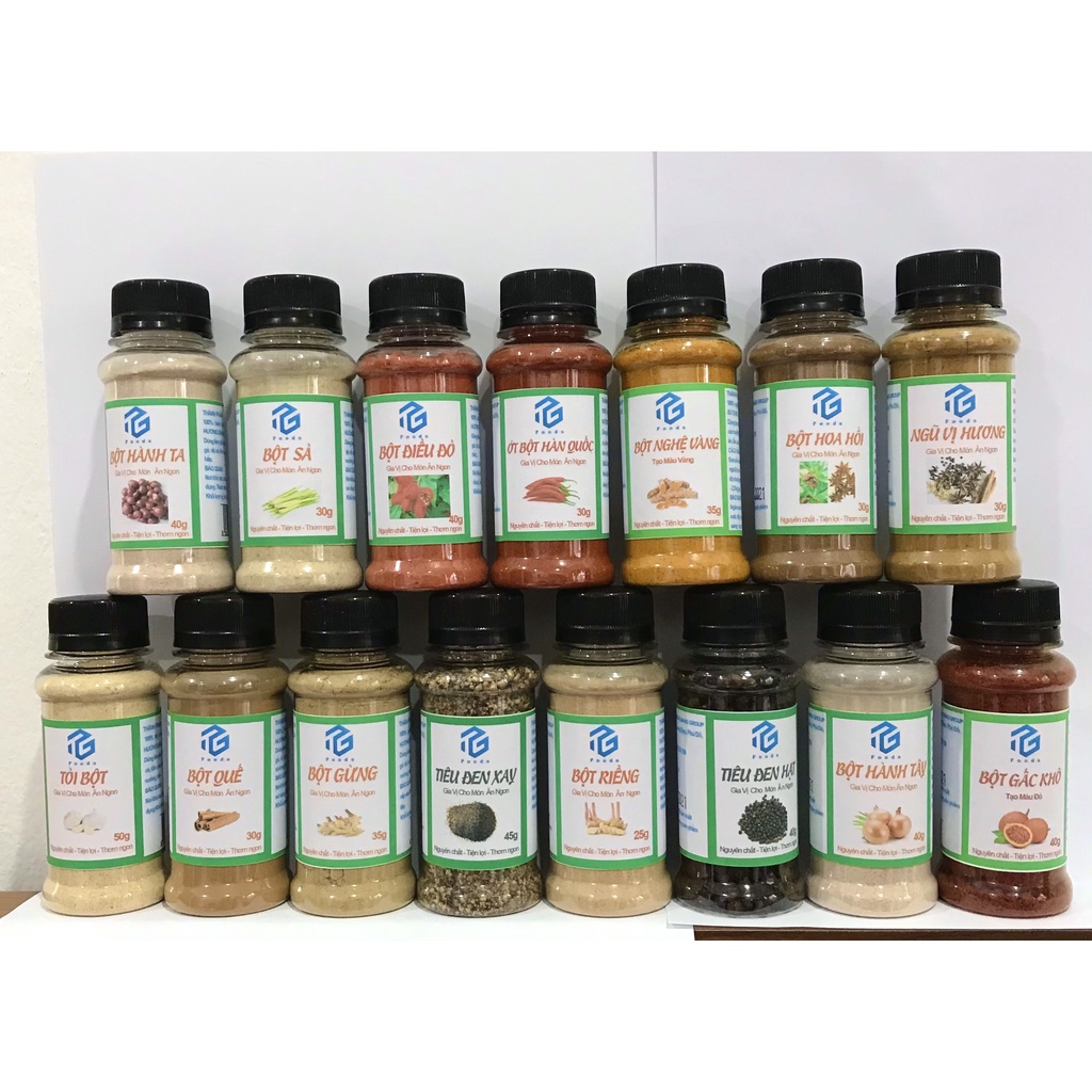 gia vị hấp, nướng BBQ, lẩu:hảnh, tỏi, sả, gừng, hạt tiêu, quế,hoa hồi, thảo quả,mắc khén, hạt dổi, lá hương thảo, thì là