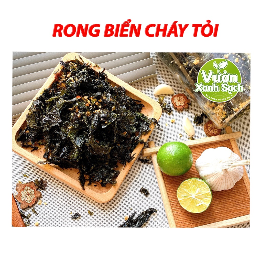 Rong biển cháy tóiRong biển ăn liền150G/Đặc sản nha trang/Thành phần mè rang/Tỏi rang