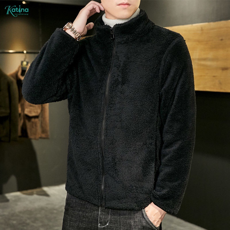 Áo khoác lông Katina cho nam có size đại 90-100kg mặc mùa thu đông ấm áp