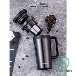 Ly Giữ Nhiệt Có Lọc inox Pha Cà Phê, Trà Lock&Lock Coffee Filter Mug LHC4197 580ml Màu Đen tuyệt đẹp