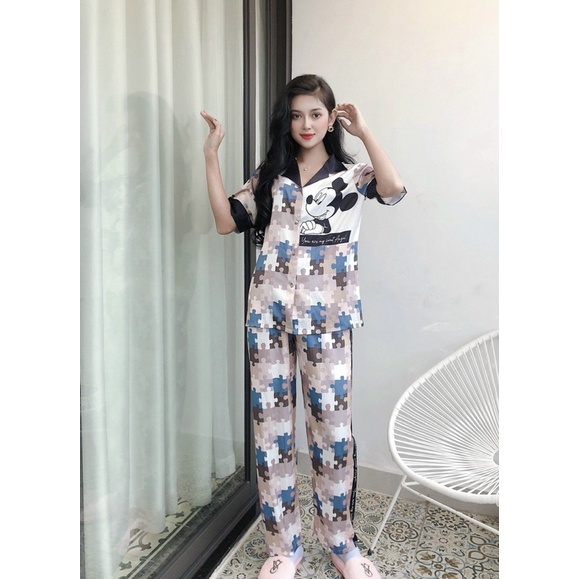 Bộ lụa vic cao cấp Quảng Châu(sz dưới 57kg)