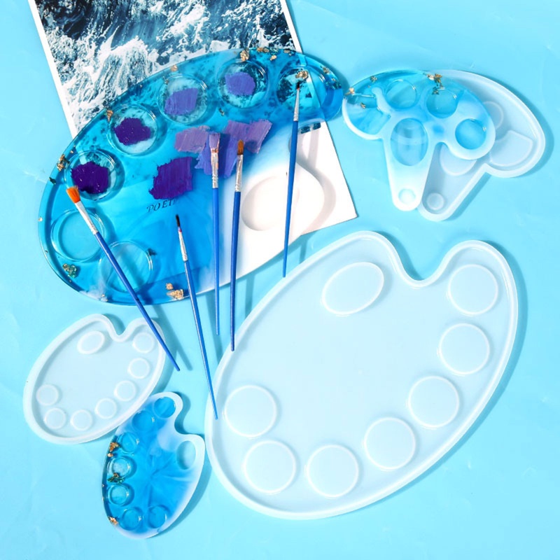 Khuôn Silicone Làm Bảng Pha Lê Bằng Epoxy UV DIY