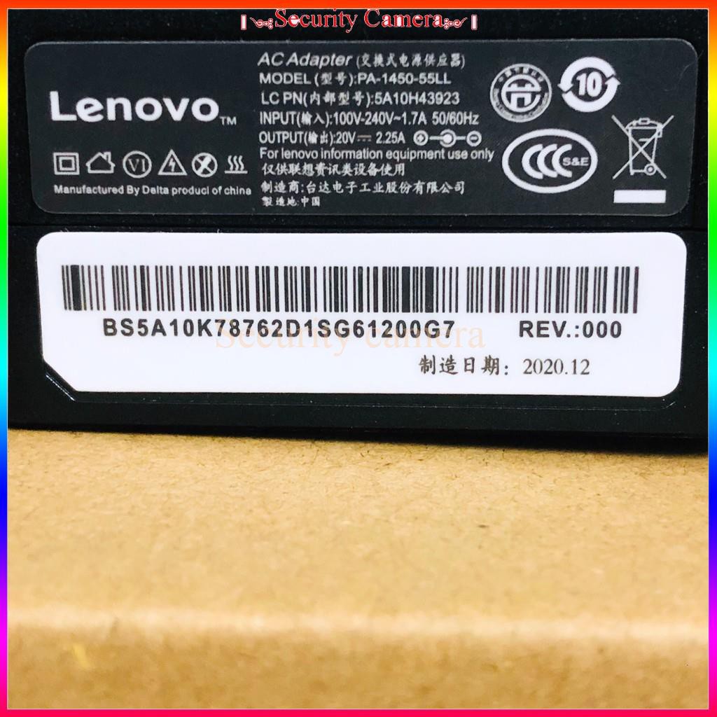 Sạc laptop LENOVO vuông Zin 20v - 2.25a - 45W chân nhỏ dùng cho Laptop LENOVO Ideapad