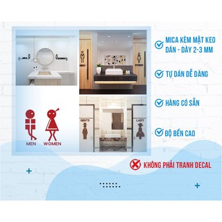 Tranh dán tường mica 3d dán cửa nhà vệ sinh wc toilets