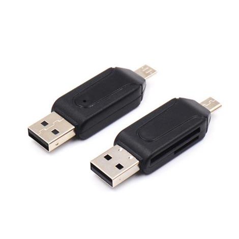 Đầu đọc thẻ nhớ tích hợp đầu USB OTG 2 trong 1 đa năng
