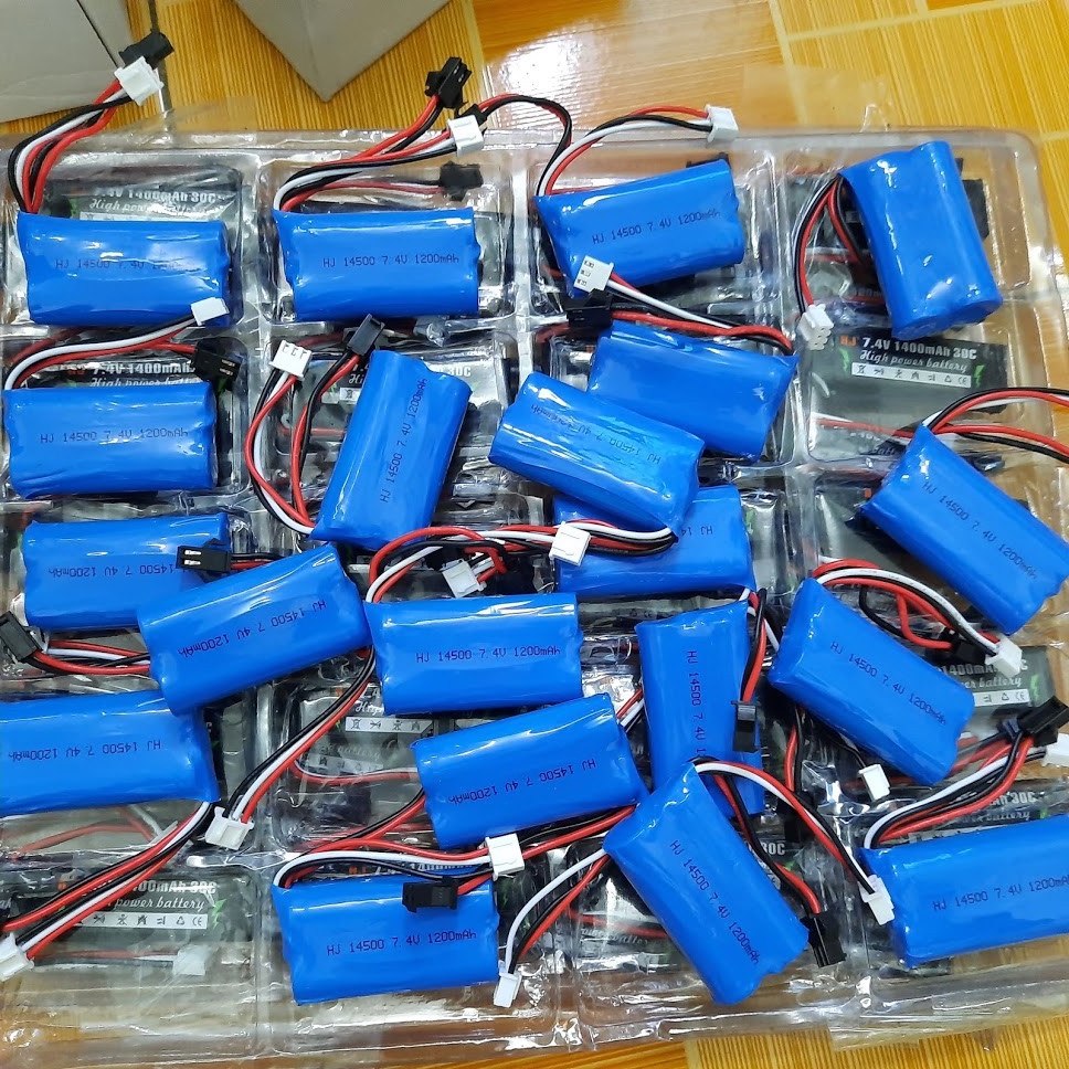 Pin 14500 7.4V 1200mAh dùng cho xe điều khiển cổng nối SM