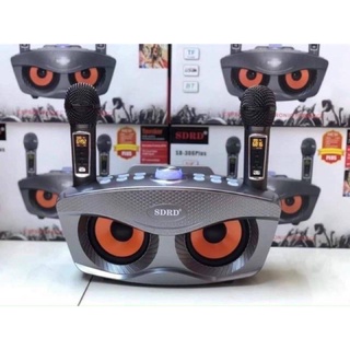 Loa bluetooth karaoke sdrd sd 306 plus bản 2020 đa năng, loa kèm 2 micro hát karaoke không dây- phiên bản nâng cấp