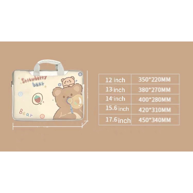 TÚI ĐỰNG LAPTOP CUTE BEAR ❤