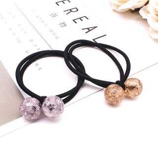 Combo 2 dây cột tóc, buộc tóc đính đá tròn 2 đầu (BT 81)