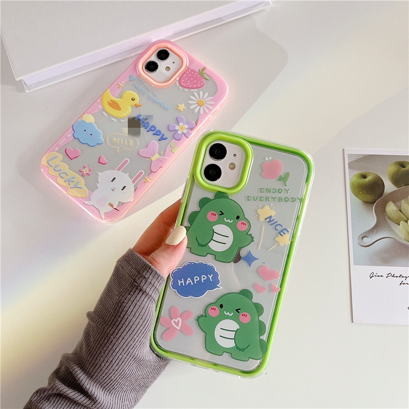 Ốp Điện Thoại 3 Trong 1 Dễ Thương Cho iphone 13 12 Pro 11 Max 6 6s 7 8 Plus X XR XS Max