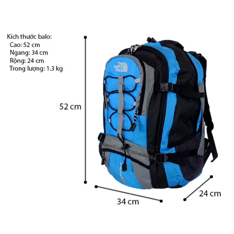 Balo du lịch phượt Yaizza 55L TNF