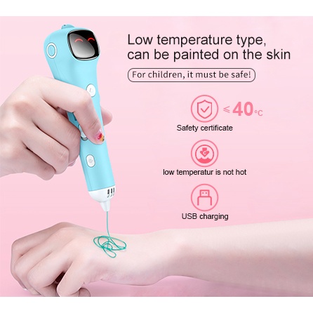 Bút vẽ 3D không dây có thể sạc lại nhiệt độ thấp cho trẻ em