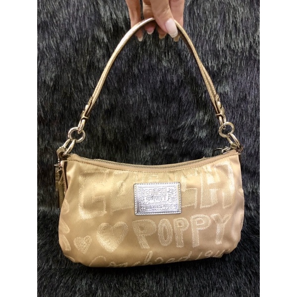 💚 đeo vai, kẹp nách màu vàng phối da ánh kim hiệu của Co.a.ch•