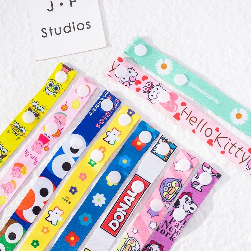 Dây đeo khẩu trang bằng vải in hình dễ thương phong cách Hàn quốc