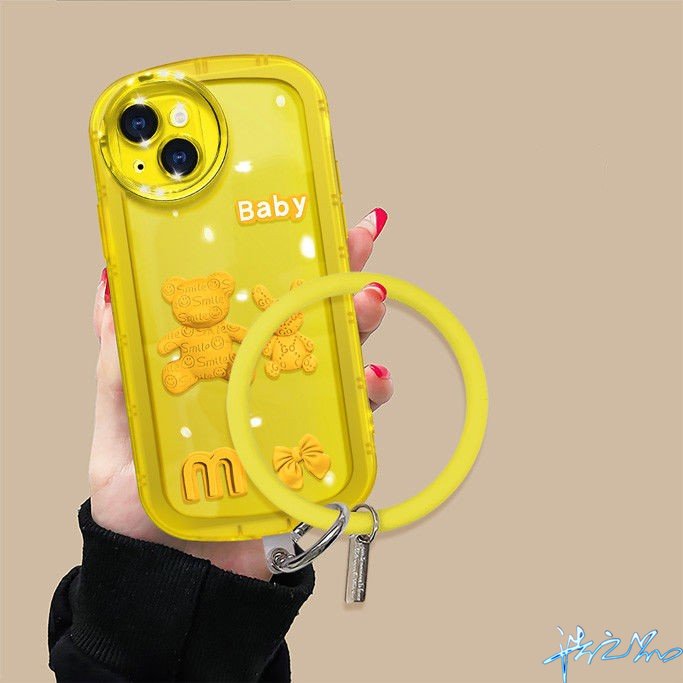 Ốp Điện Thoại Hình Gấu 3D Có Dây Đeo Cho Oppo F11 Pro case A37 F11 F7 F5 A1K A93 A73 4G