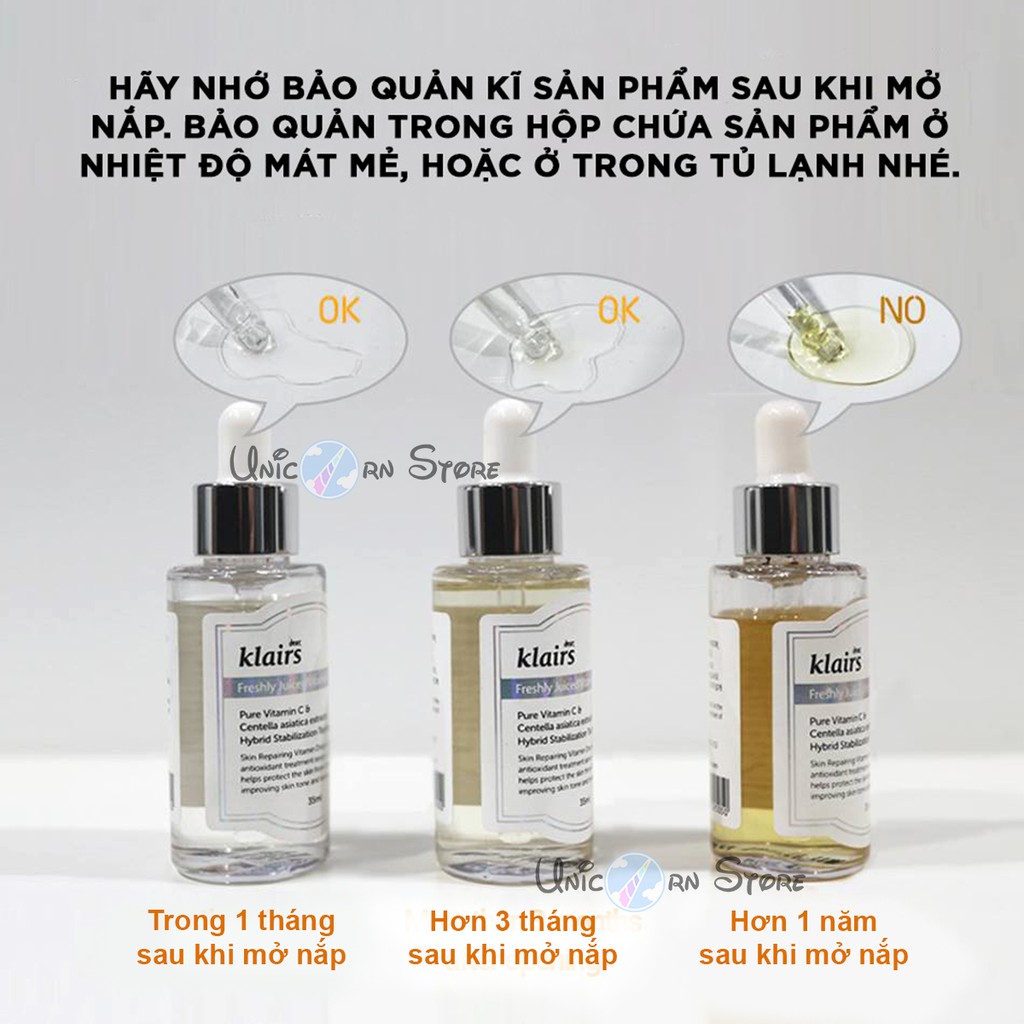 Klairs Freshly Juiced Vitamin Drop Tinh chất Vitamin C cho da nhạy cảm