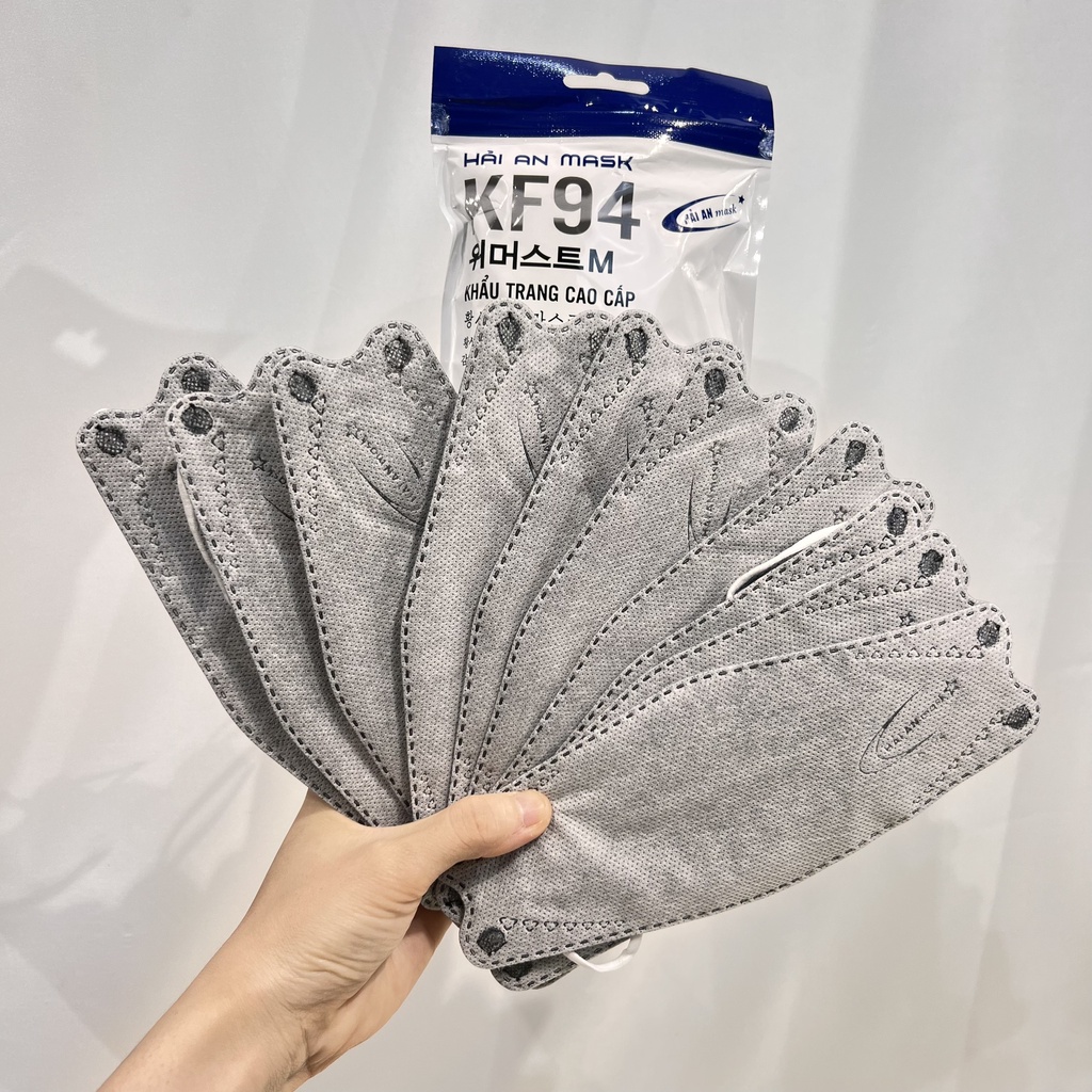 [Combo 100 Chiếc ] Khẩu Trang 4D Hải An Mask KF94 Y Tế Xuân Lai Chất Dày Dặn Quai Bền Dáng Đẹp Ôm Sát Mặt