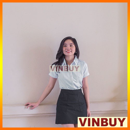 Áo sơ mi trắng nữ tay ngắn DIAMOND designed by VINBUY, form ôm người đẹp, bao chất lượng mua ngay kẻo lỡ | BigBuy360 - bigbuy360.vn