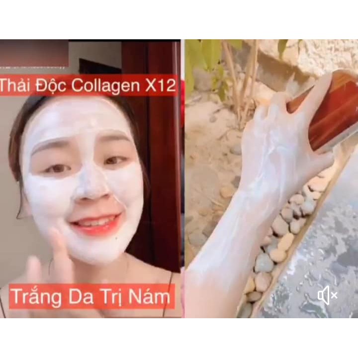 Ủ trắng da X12 Olive, ủ trắng da Collagen x12.