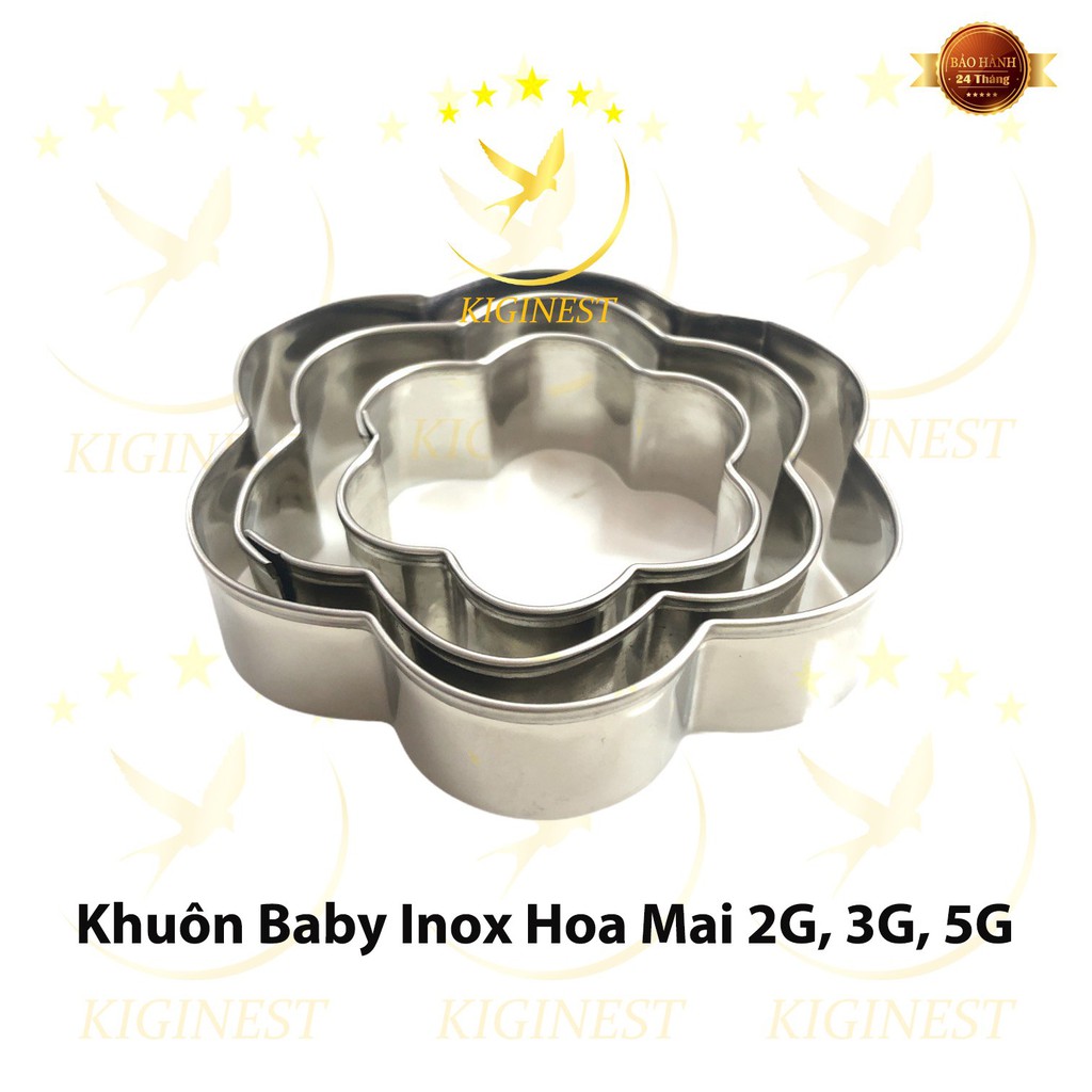 KHUÔN YẾN INOX 304  BABY HOA MAI 2G, 3G, 5G ĐẮP, SẤY VÀ ĐỊNH HÌNH TỔ YẾN- SET YẾN CHƯNG