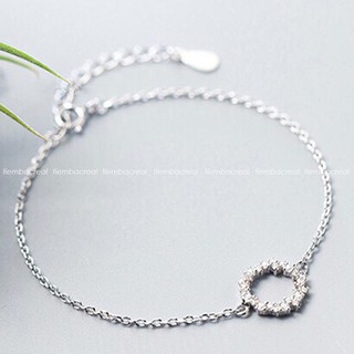 Lắc tay huyền thoại biển xanh đính đá lấp lánh, phong cách phim hàn quốc, bảo hàng trọn đời,bạc real