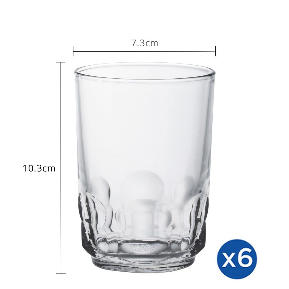 Bộ 6 ly D1018A Duralex - Hilal trong Clear 255ml Thủy tinh cường lực cao cấp Pháp