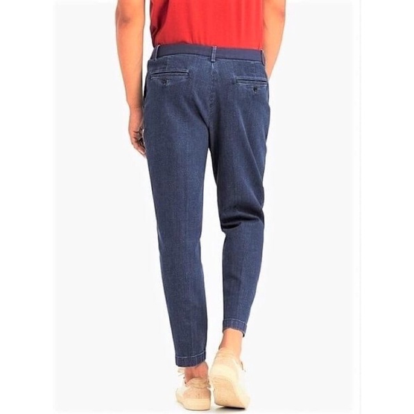 Quần jeans nam dáng ngắn Uni cắt tag xuất khẩu