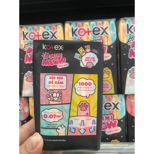 ( date mới )BVS Kotex Mini Meow 24cm 8 Miếng
