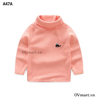 Áo Cho Bé -  Áo Cá Voi 6 Màu Hồng Cam/Xám/Xanh/Navy/Hồng/Vàng
