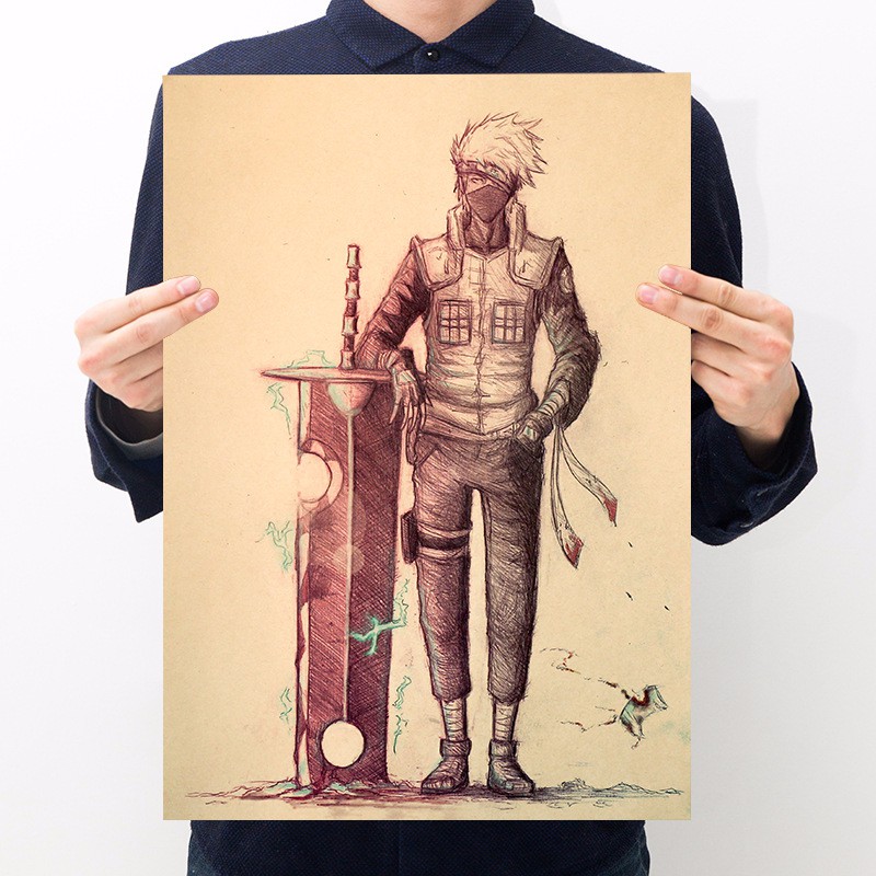 Poster Anime Naruto Dán Tường kích thước 50.5*35cm trang trí bàn học, bàn máy tính