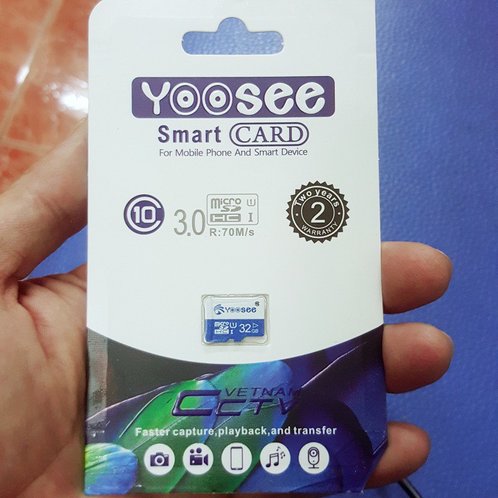 Thẻ nhớ yoosee 32GB Micro SDHC U1I Class 10 tốc độ cao - Tương thích mọi thiết bị