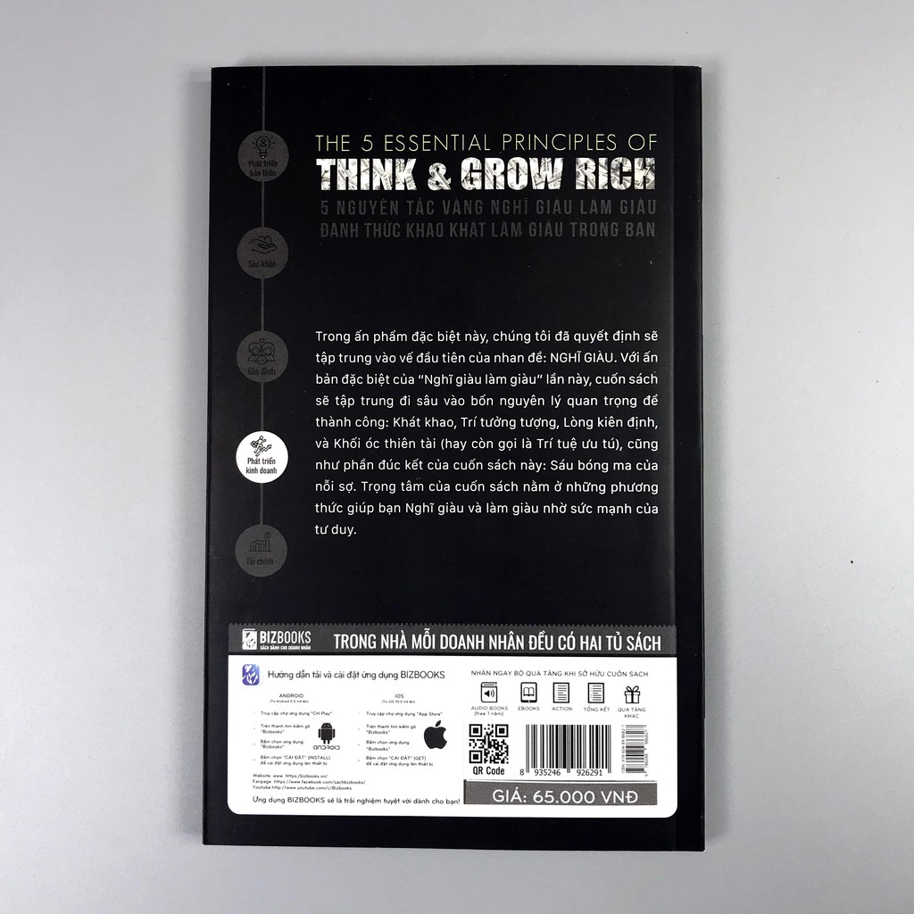 Sách -  Think & Grow Rich - 5 Nguyên Tắc Vàng Nghĩ Giàu Làm Giàu - Đánh Thức Khao Khát Làm Giàu Trong Bạn