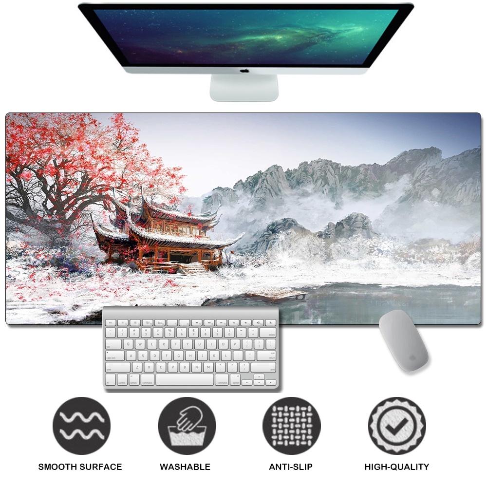 Miếng Lót Chuột Cỡ Lớn Họa Tiết Nghệ Thuật Nhật Bản Độc Đáo