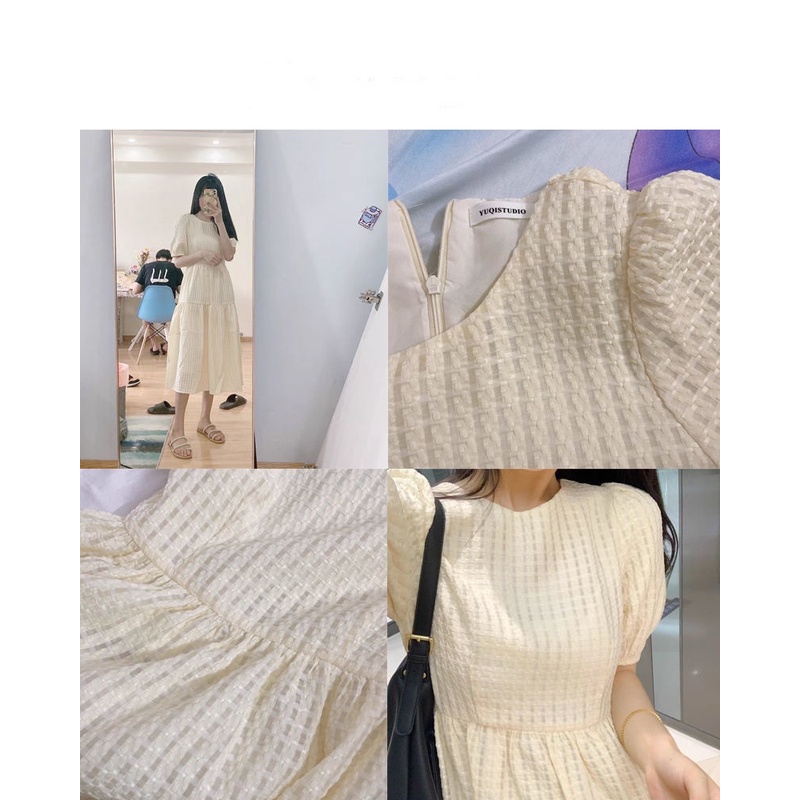 Chân Váy Chữ A Lưng Cao Phối Bèo Thời Trang Phong Cách Hàn Quốc