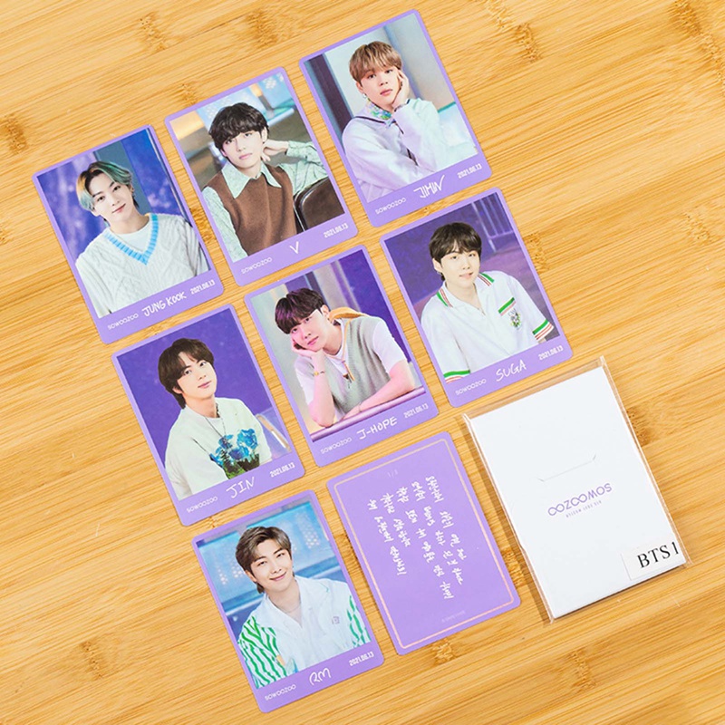 Set 7/8 tấm thẻ ảnh LOMO Kpop BTS SOWOOZOO kỷ niệm lần thứ 8