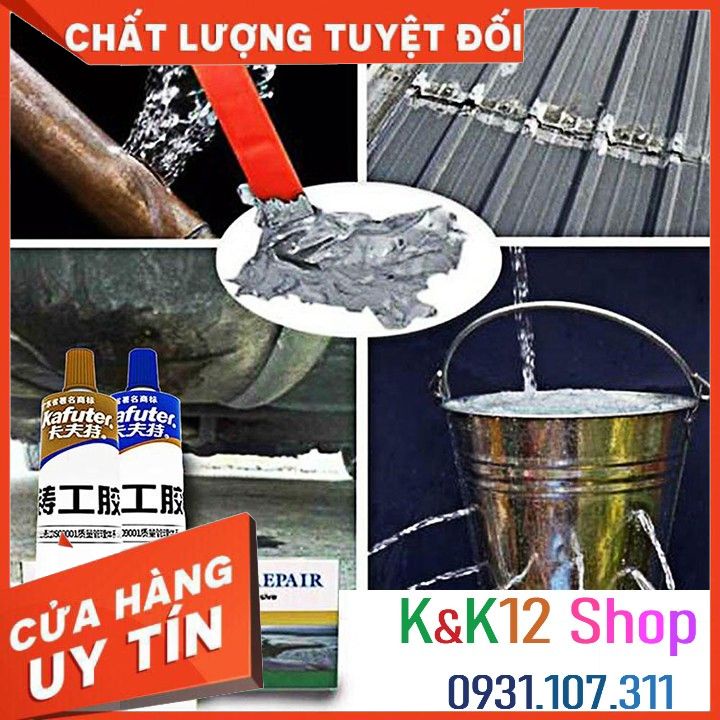 Keo chuyên dùng vá vết nứt, thủng kim loại. Keo dán sắt 2 thành phần AB, có khả năng chịu nhiệt tốt siêu bền, siêu chắc