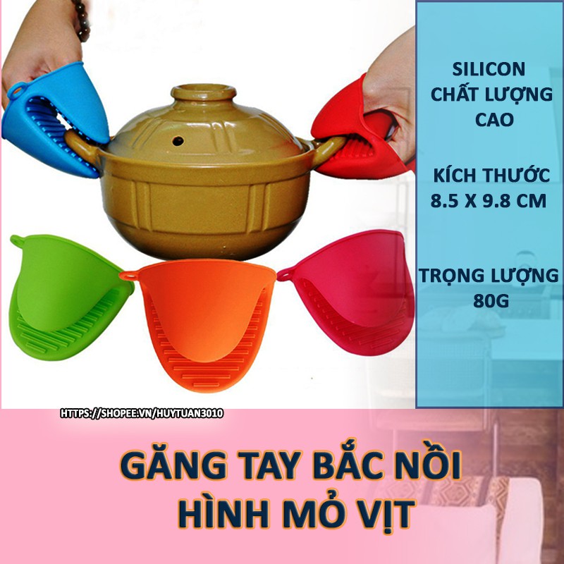 Găng tay bắc nồi chống nóng hình mỏ vịt (1 đôi)