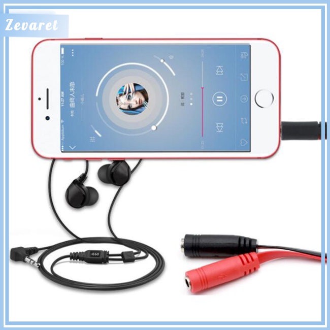 Dây Cáp Tách Âm Thanh 2 Trong 1 3.5mm Cho Điện Thoại Android