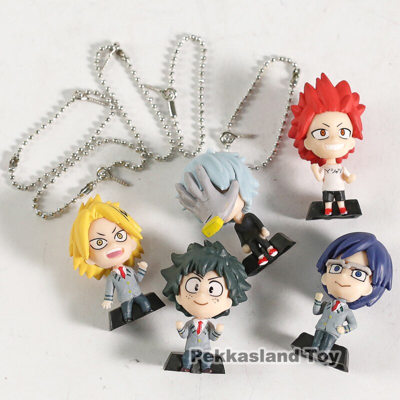 My Hero Giới Học Thuật Izuku Midoriya Todoroki Shoto Asui Tsuyu Kaminari Denki Kirishima Eijiro Mini PVC Nhân Vật Đồ Chơ