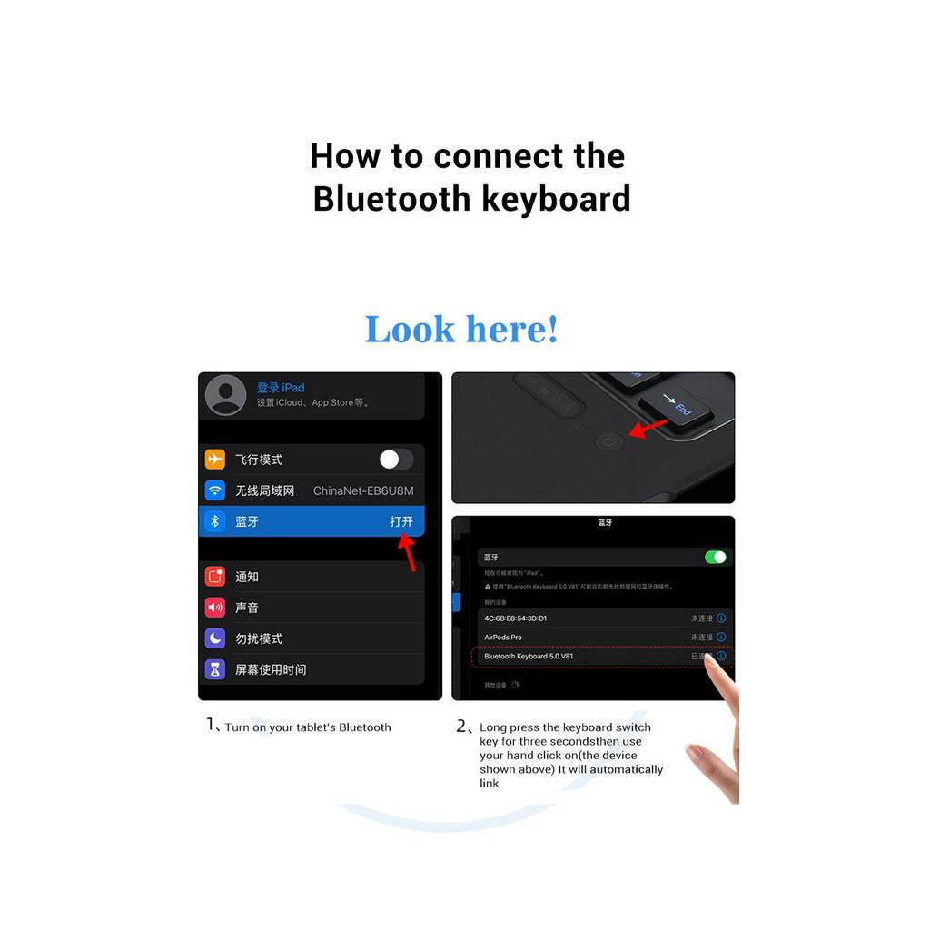 Bao Da Máy Tính Bảng Kèm Bàn Phím Bluetooth Không Dây Có Ngăn Đựng Bút Cho IPad Pro 11 12.9 2021 Air3 10.5 9th Gen 10.2 Air5 10.9 2022 Air4 4th 2020