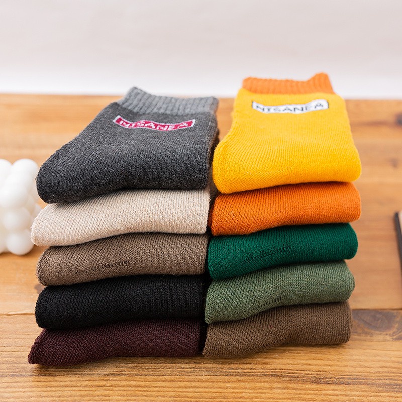 [Mã FAMARAL1 giảm 10K đơn 50K]Tất cổ cao vớ cổ cao nam nữ Nisanea vải cotton co giãn thời trang
