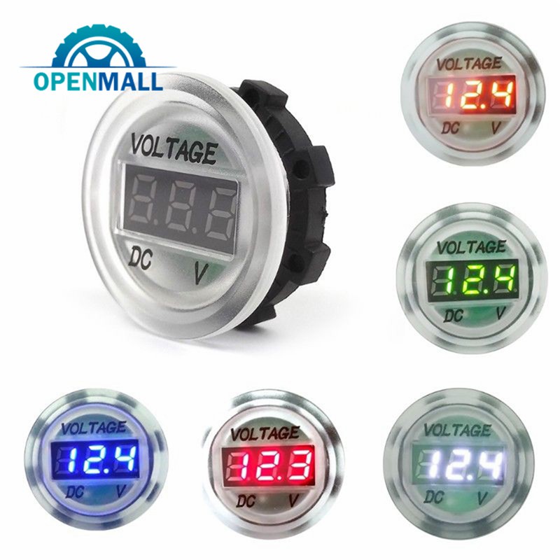 Vôn Kế Dc 5V-48V Màn Hình Led Cao Cấp Cho Xe Mô Tô