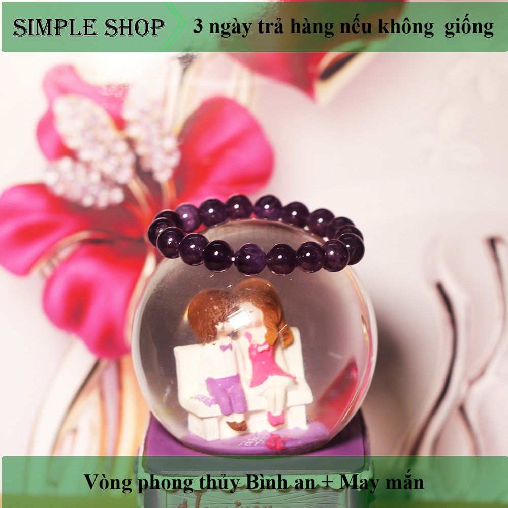 Vòng tay phong thủy ĐÁTHẠCHANH Tím đầy mê hoặc hợp HỎA