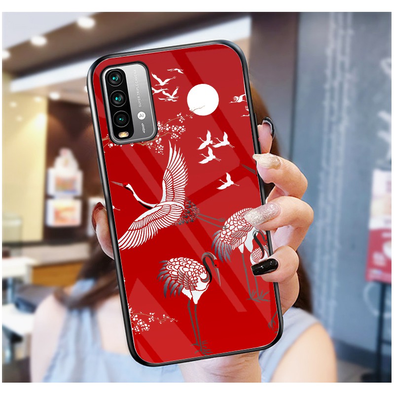 Ốp Lưng XIAOMI REDMI 9T,POCO M3 mặt kính cường lực cao cấp