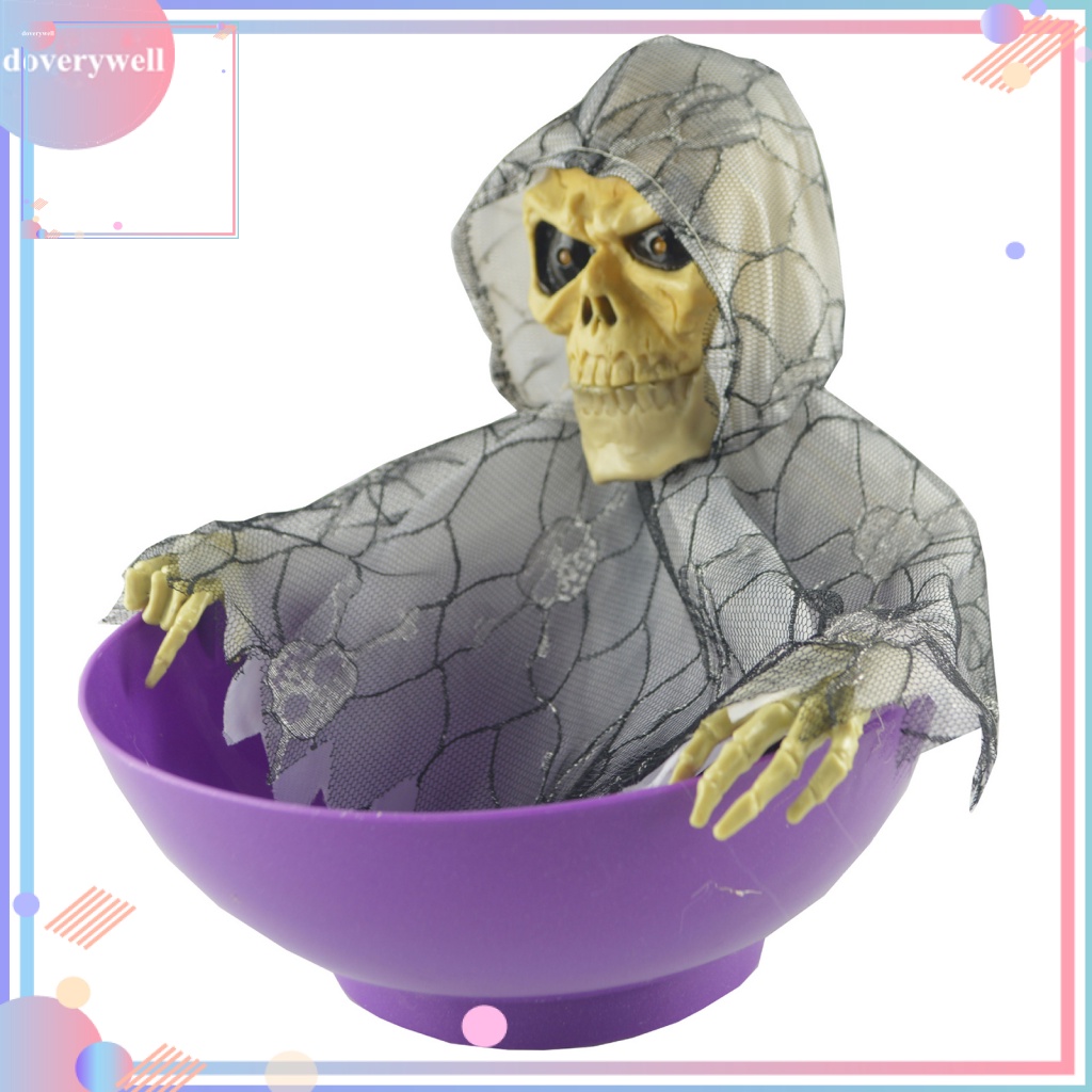 Tô Đựng Kẹo Hình Bộ Xương Halloween Độc Đáo