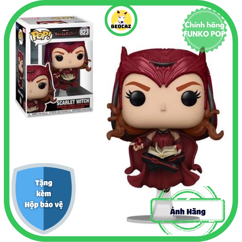 Funko Pop Marvel WandaVision Chính Hãng Scarlet Witch chiến đấu No.823 Avengers tiệm Đồ chơi Beocaz Mô hình quà tặng