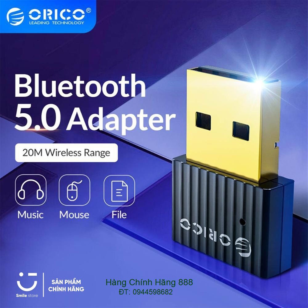 USB Bluetooth 5.0 Orico BTA-508, BTA-403, BTA-408, Ugreen cho PC Laptop - Hàng Chính Hãng Bảo Hành 12 Tháng