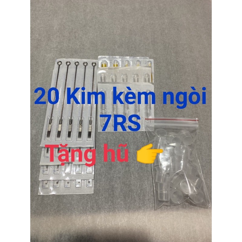 🎁 [ QUÀ TẶNG ] Kim xăm và ngòi 20 cái 15RS tròn đánh bóng🎁