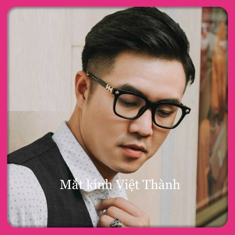 Gọng kính cận vuông Classic thánh giá chữ thập hàng tốt lắp được cận viễn loạn