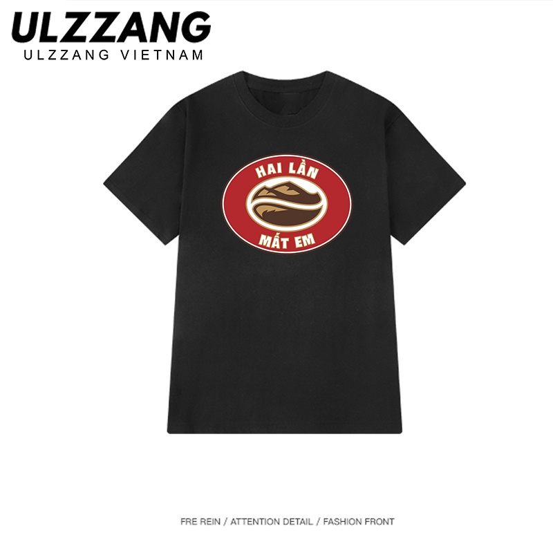 Áo phông local brand ULZZ ulzzang dáng tay lỡ in hình Hai lần mất em